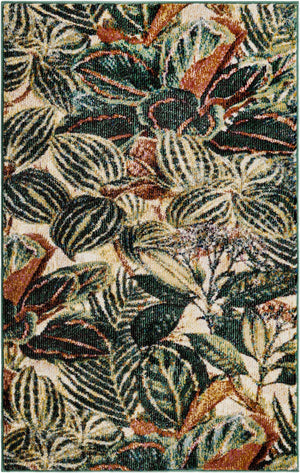 Multicolor 2' x 3' Blossom Rectangle Area Rug 100% Polypropylene With Cotton Backing Easy Clean Colorful Blooming Blossoming Flower Floral Plant Carpet for Living Dining Room Office Dorms for Sale at Rug Engine