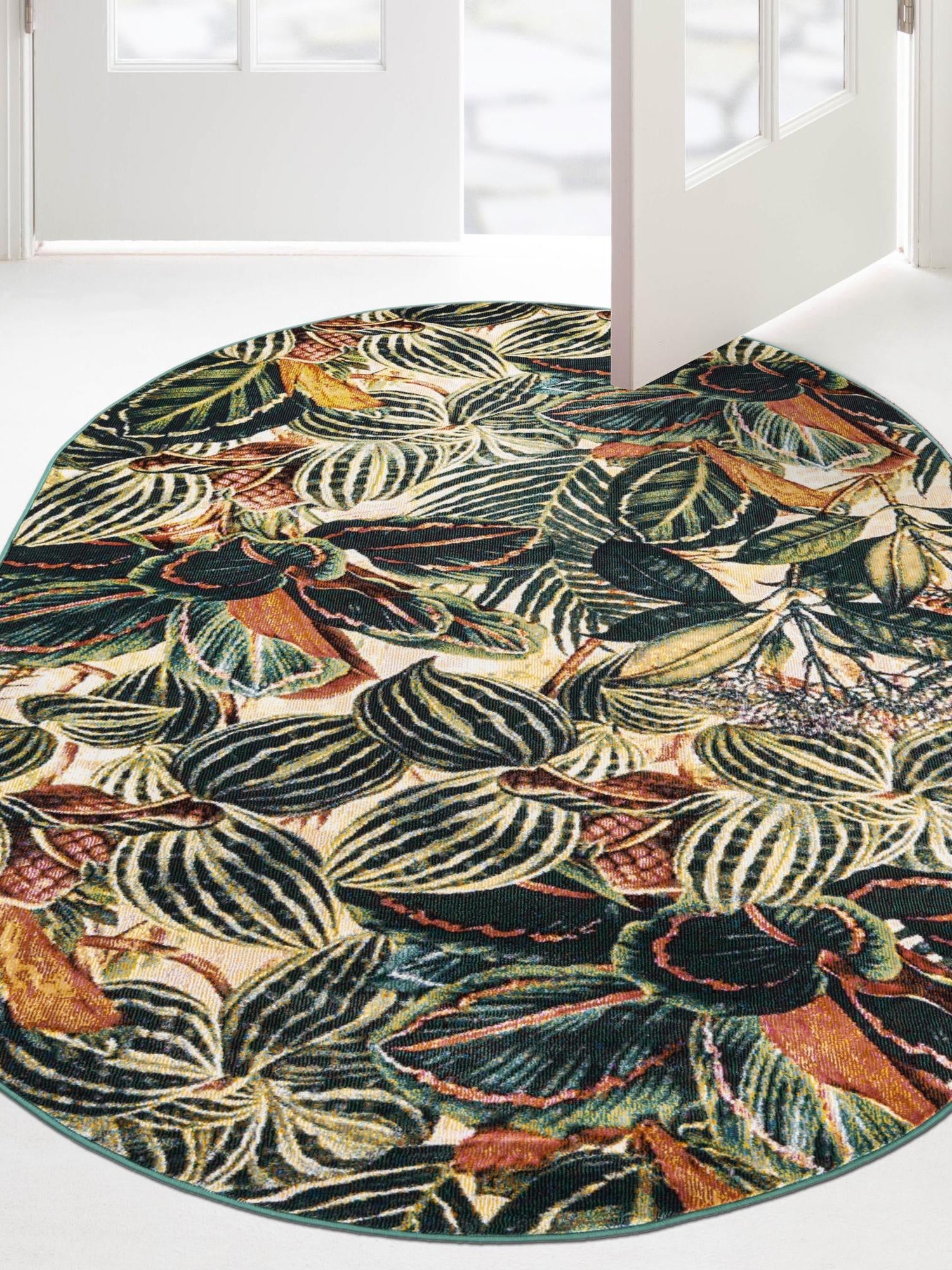 Multicolor 4' x 6' Blossom Oval Area Rug 100% Polypropylene With Cotton Backing Easy Clean Colorful Blooming Blossoming Flower Floral Plant Carpet for Living Dining Room Office Dorms for Sale at Rug Engine