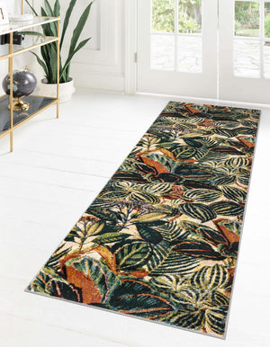 Multicolor 2' x 8' Blossom Runner Area Rug 100% Polypropylene With Cotton Backing Easy Clean Colorful Blooming Blossoming Flower Floral Plant Carpet for Living Dining Room Office Dorms for Sale at Rug Engine