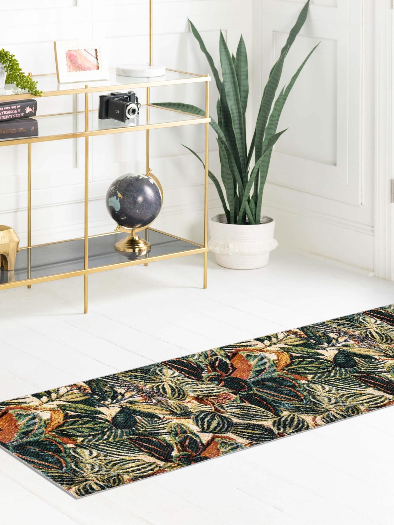 Multicolor 2' 7 x 12' Blossom Runner Area Rug 100% Polypropylene With Cotton Backing Easy Clean Colorful Blooming Blossoming Flower Floral Plant Carpet for Living Dining Room Office Dorms for Sale at Rug Engine