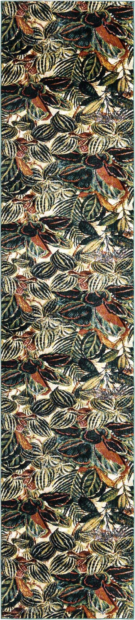 Multicolor 2' 7 x 12' Blossom Runner Area Rug 100% Polypropylene With Cotton Backing Easy Clean Colorful Blooming Blossoming Flower Floral Plant Carpet for Living Dining Room Office Dorms for Sale at Rug Engine