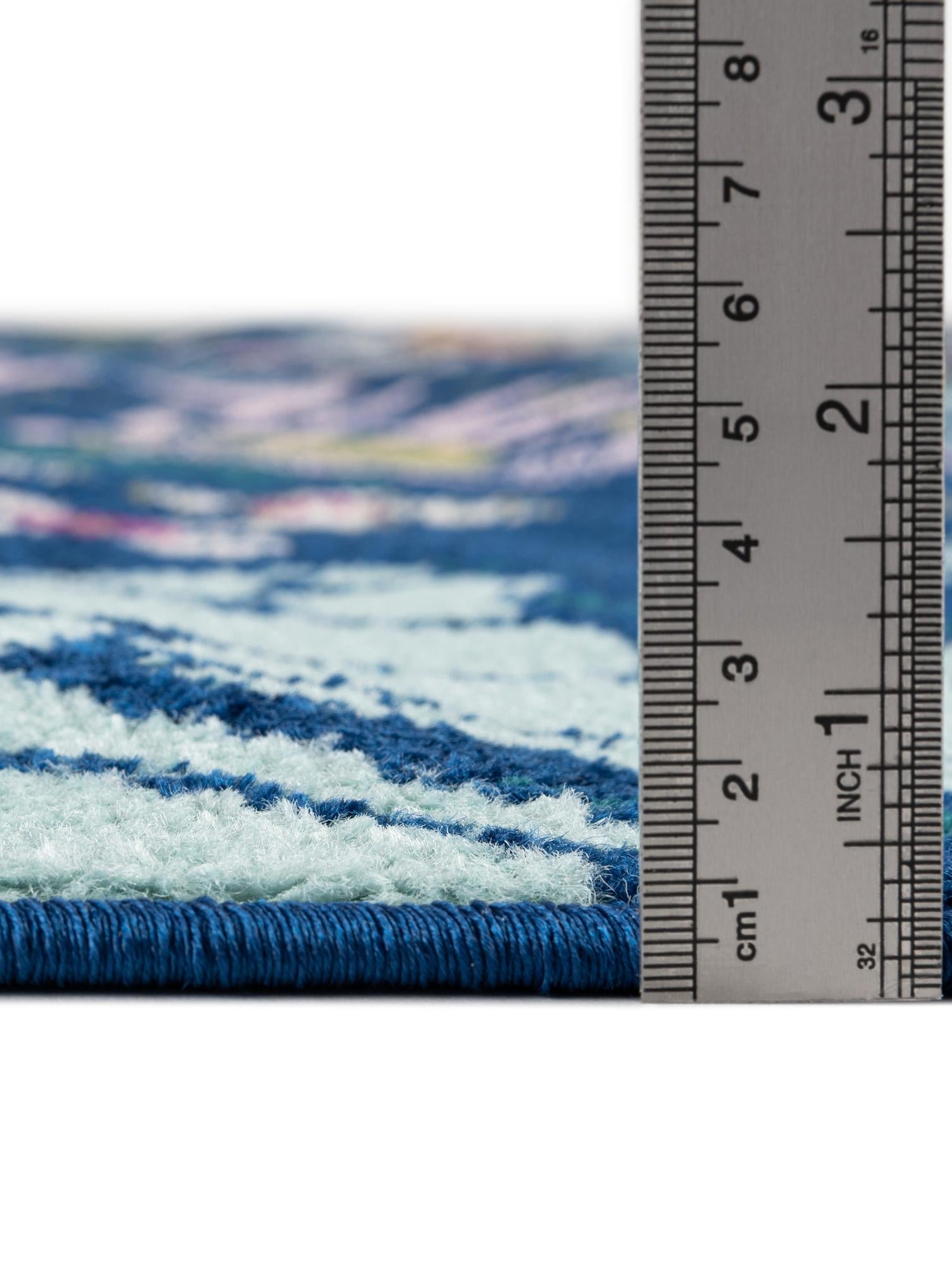 Navy Blue 7' 10 x 11' Bloom Rectangle Area Rug 100% Polypropylene With Cotton Backing Easy Clean Colorful Blooming Flower Floral Carpet for Living Dining Room Office Dorms for Sale at Rug Engine