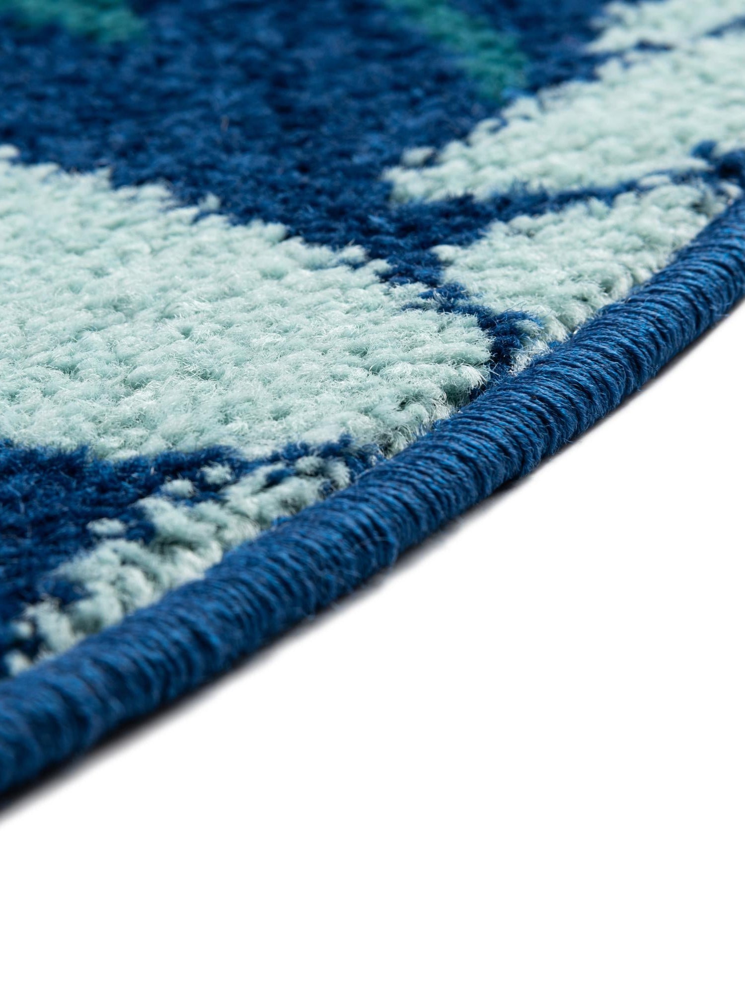 Navy Blue 10' x 10' Bloom Round Area Rug 100% Polypropylene With Cotton Backing Easy Clean Colorful Blooming Flower Floral Carpet for Living Dining Room Office Dorms for Sale at Rug Engine