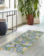 Green 2' 7 x 12' Bloom Runner Area Rug 100% Polypropylene With Cotton Backing Easy Clean Colorful Blooming Flower Floral Carpet for Living Dining Room Office Dorms for Sale at Rug Engine