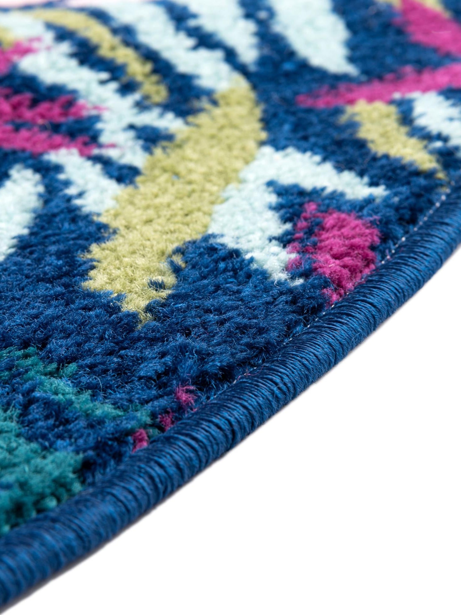 Multicolor 10' x 10' Bloom Round Area Rug 100% Polypropylene With Cotton Backing Easy Clean Colorful Blooming Flower Floral Carpet for Living Dining Room Office Dorms for Sale at Rug Engine