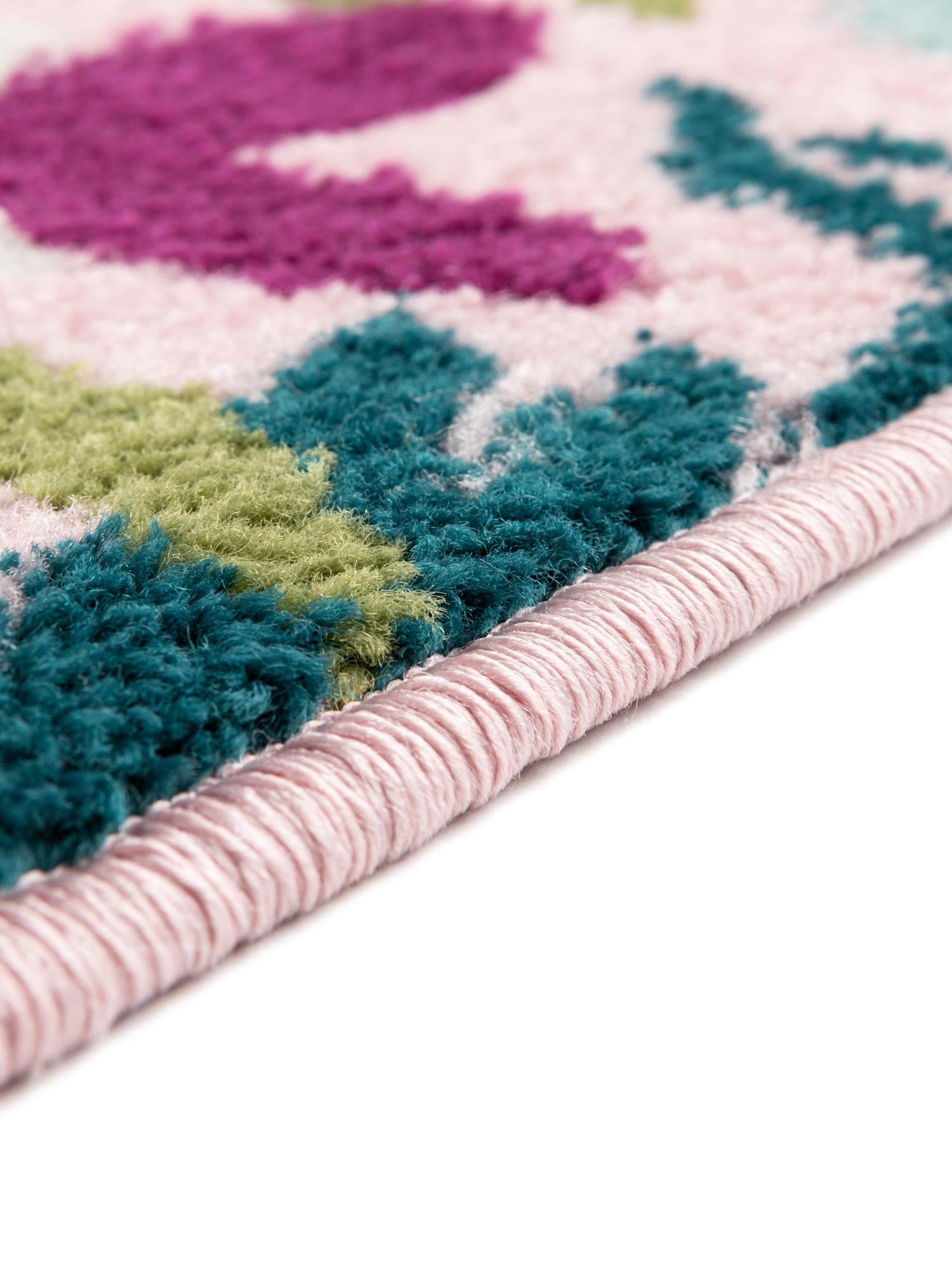 Pink 6' 1 x 6' 1 Bloom Round Area Rug 100% Polypropylene With Cotton Backing Easy Clean Colorful Blooming Flower Floral Carpet for Living Dining Room Office Dorms for Sale at Rug Engine