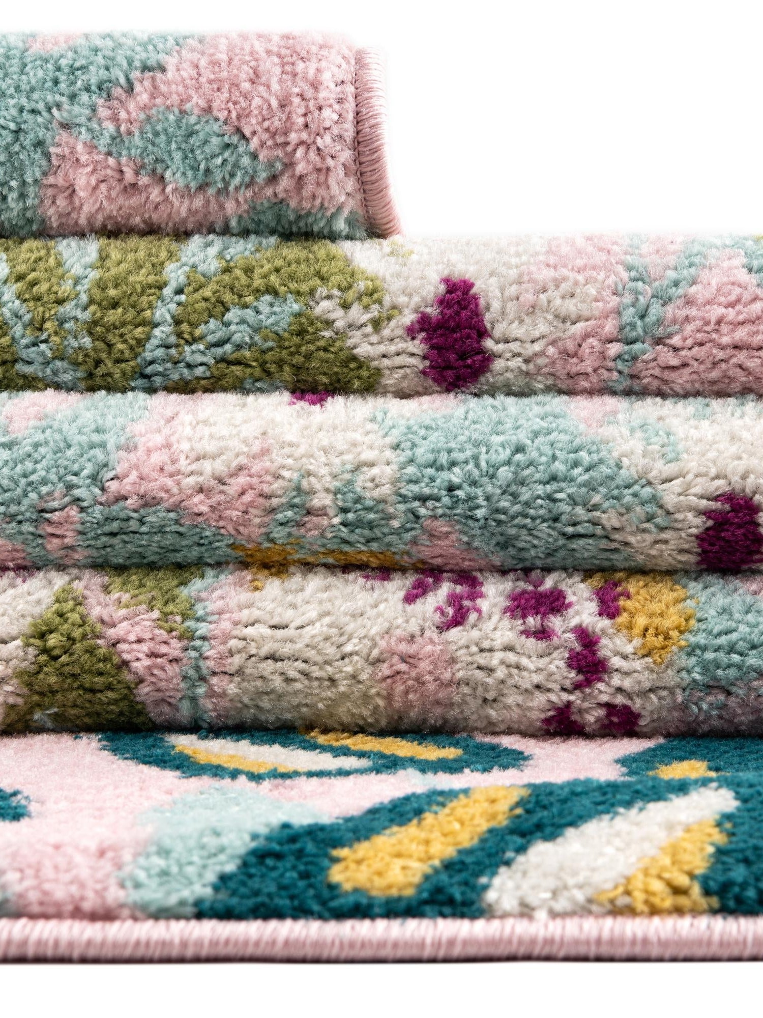 Pink 7' 10 x 10' Bloom Oval Area Rug 100% Polypropylene With Cotton Backing Easy Clean Colorful Blooming Flower Floral Carpet for Living Dining Room Office Dorms for Sale at Rug Engine