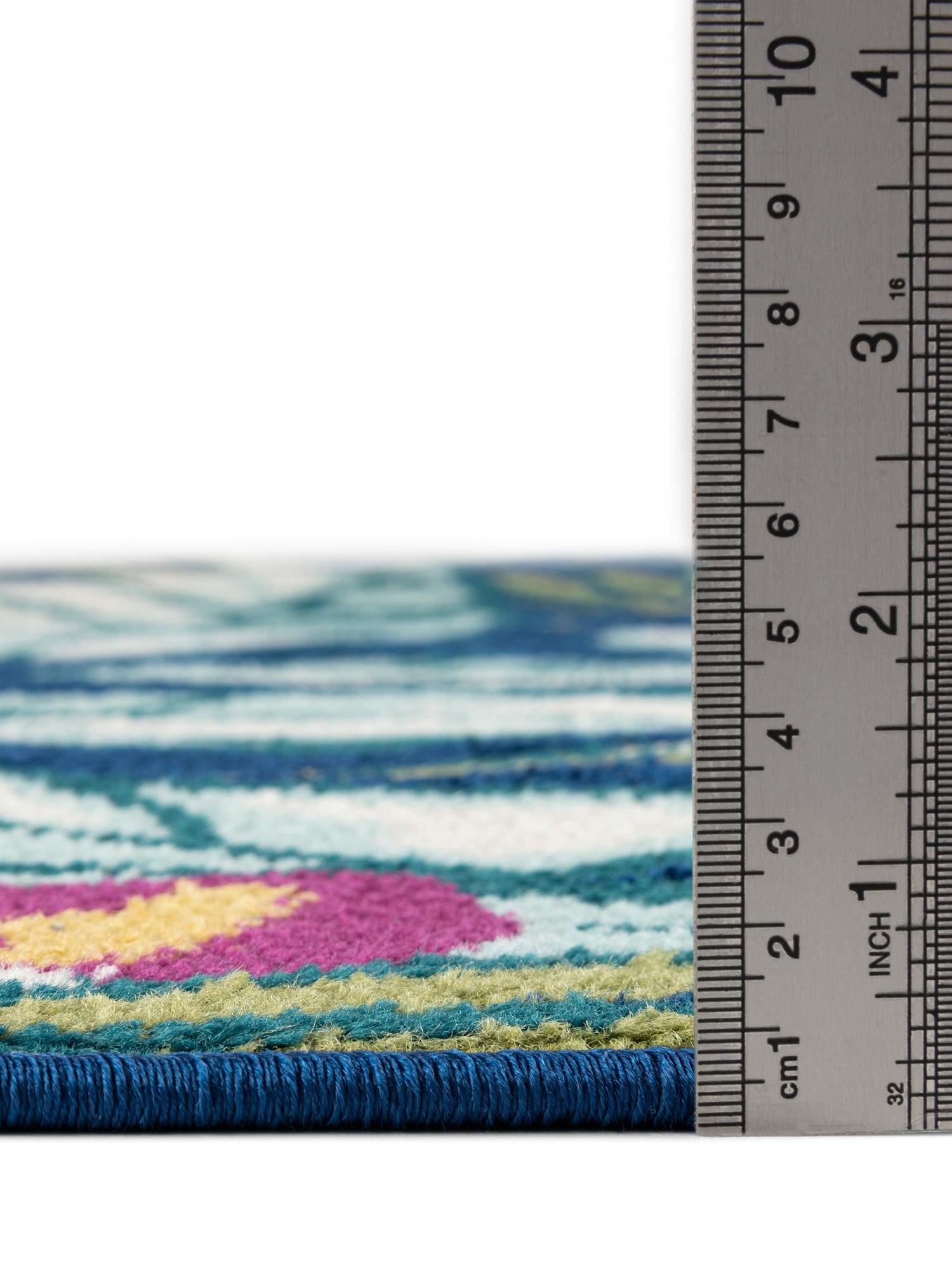 Navy Blue 2' x 8' Bloom Runner Area Rug 100% Polypropylene With Cotton Backing Easy Clean Colorful Blooming Flower Floral Carpet for Living Dining Room Office Dorms for Sale at Rug Engine