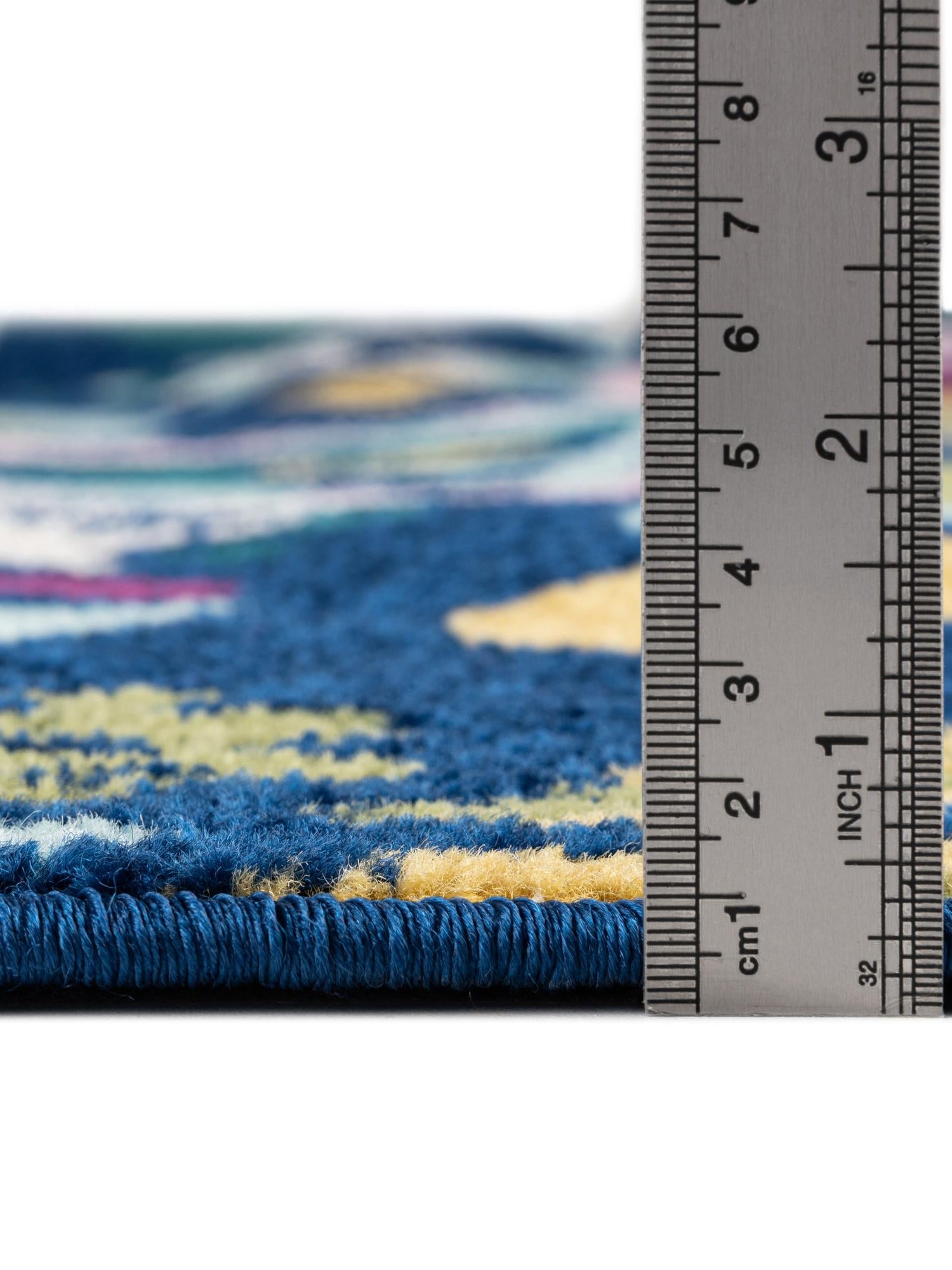 Navy Blue 5' 3 x 5' 3 Bloom Round Area Rug 100% Polypropylene With Cotton Backing Easy Clean Colorful Blooming Flower Floral Carpet for Living Dining Room Office Dorms for Sale at Rug Engine