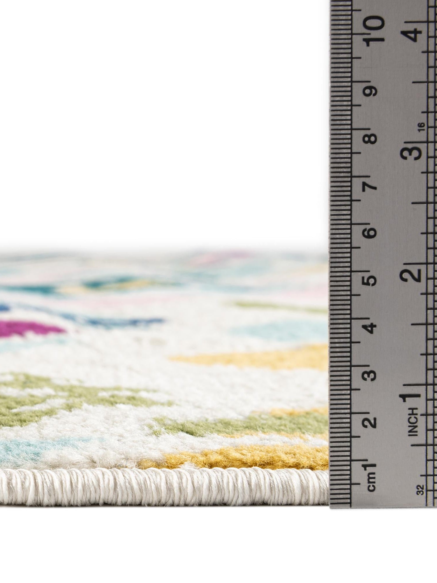 White 6' x 9' Bloom Rectangle Area Rug 100% Polypropylene With Cotton Backing Easy Clean Colorful Blooming Flower Floral Carpet for Living Dining Room Office Dorms for Sale at Rug Engine