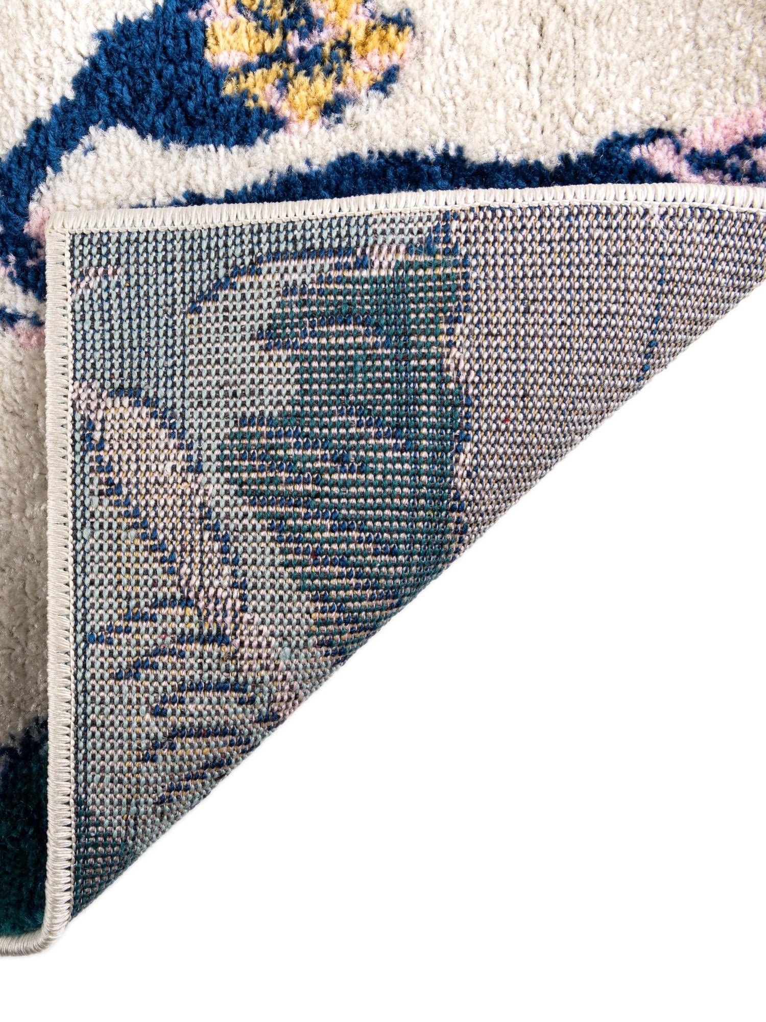 White 10' x 14' Bloom Rectangle Area Rug 100% Polypropylene With Cotton Backing Easy Clean Colorful Blooming Flower Floral Carpet for Living Dining Room Office Dorms for Sale at Rug Engine