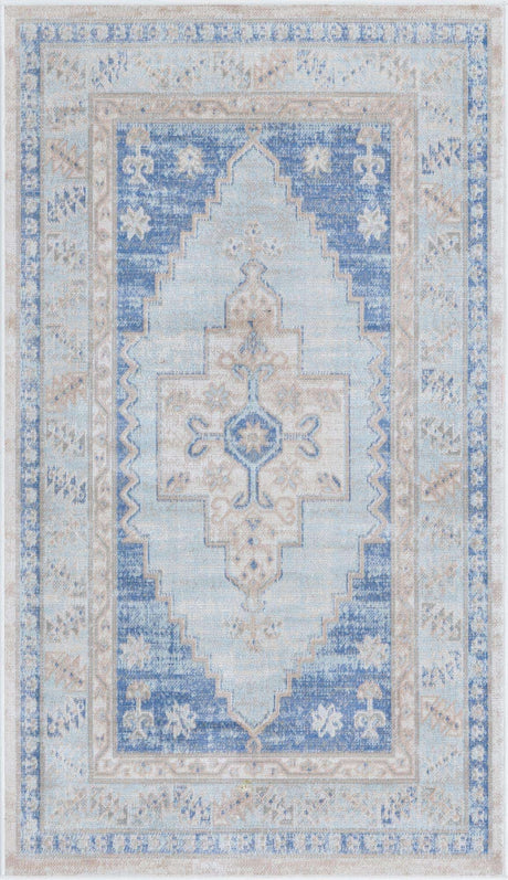Sky blue 3' 1 x 5' 3 Whitney Rectangle Area Rug