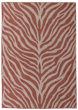 Rust Red 7' 10 x 11' Outdoor Safari Rectangle Area Rug Weather Resistant for Patio, Deck, Terrace, Balcony, Porch Animal Print Wildlife Nature Carpet for Sale at Rug Engine