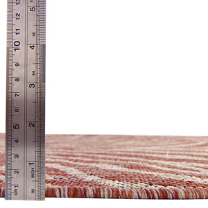Rust Red 9' x 12' Outdoor Safari Rectangle Rug