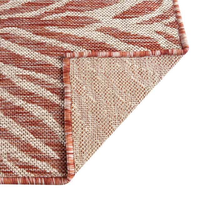 Rust Red 7' 10 x 11' Outdoor Safari Rectangle Area Rug Weather Resistant for Patio, Deck, Terrace, Balcony, Porch Animal Print Wildlife Nature Carpet for Sale at Rug Engine