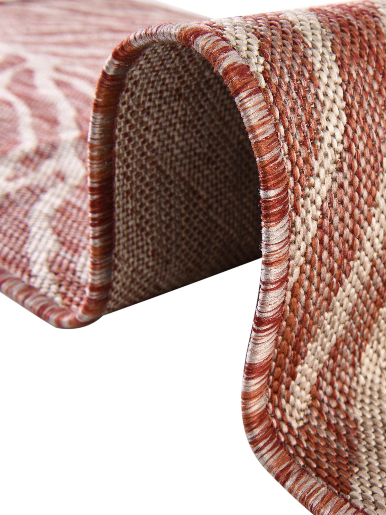 Rust Red 9' x 12' Outdoor Safari Rectangle Area Rug Weather Resistant for Patio, Deck, Terrace, Balcony, Porch Animal Print Wildlife Nature Carpet for Sale at Rug Engine