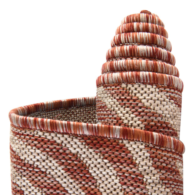 Rust Red 10' x 10' Outdoor Safari Square Area Rug Weather Resistant for Patio, Deck, Terrace, Balcony, Porch Animal Print Wildlife Nature Carpet for Sale at Rug Engine