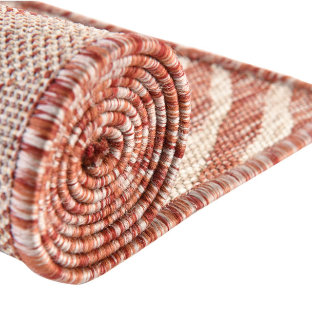 Rust Red 10' x 10' Outdoor Safari Square Area Rug Weather Resistant for Patio, Deck, Terrace, Balcony, Porch Animal Print Wildlife Nature Carpet for Sale at Rug Engine