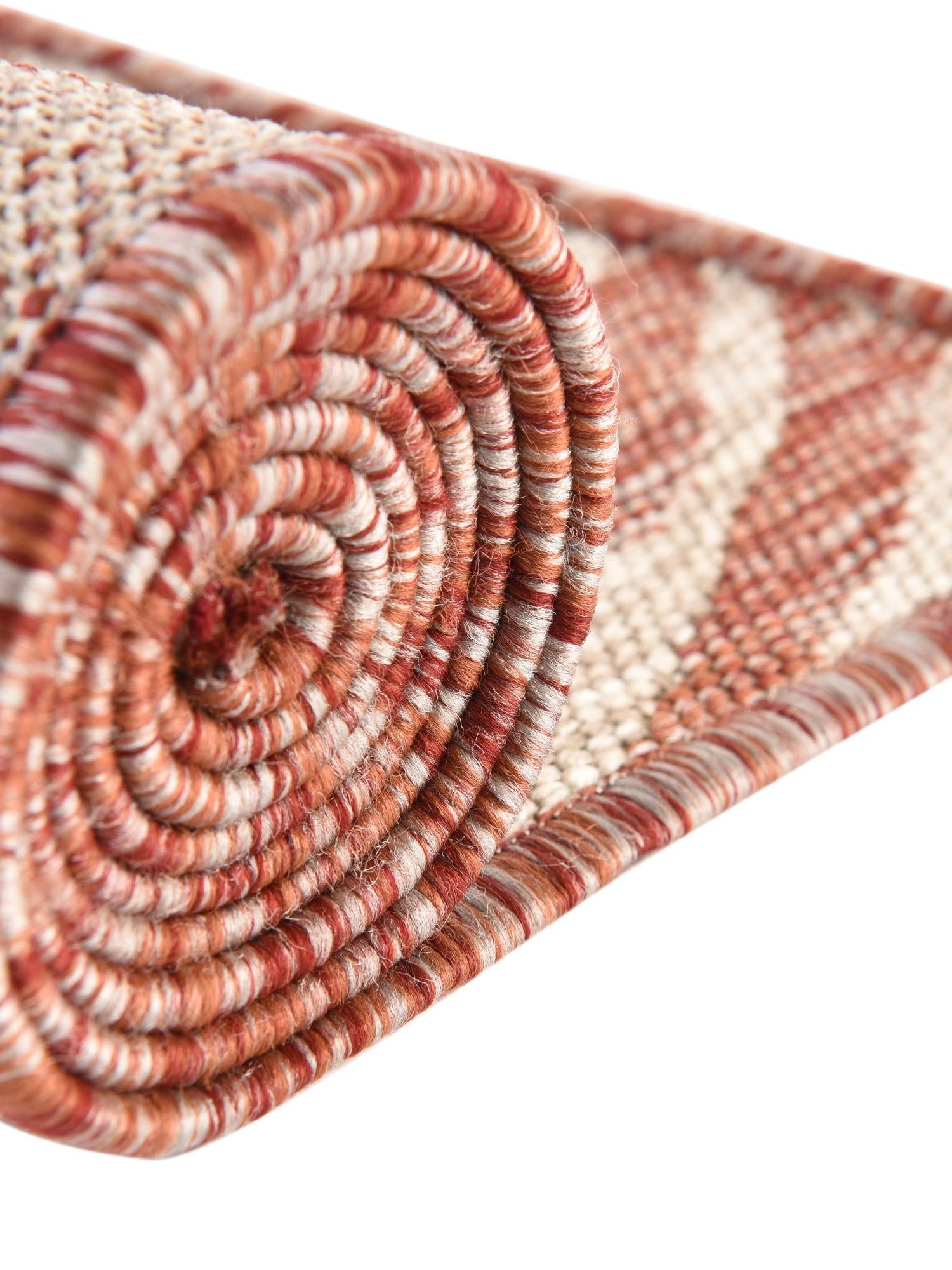 Rust Red 3' 1 x 3' 1 Outdoor Safari Round Area Rug Weather Resistant for Patio, Deck, Terrace, Balcony, Porch Animal Print Wildlife Nature Carpet for Sale at Rug Engine