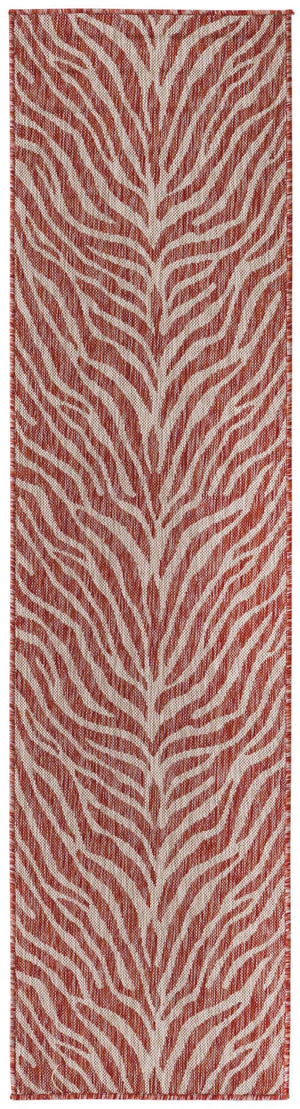 Rust Red 2' x 8' Outdoor Safari Runner Area Rug Weather Resistant for Patio, Deck, Terrace, Balcony, Porch Animal Print Wildlife Nature Carpet for Sale at Rug Engine
