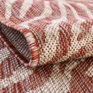Rust Red 2' 7 x 10' Outdoor Safari Runner Area Rug Weather Resistant for Patio, Deck, Terrace, Balcony, Porch Animal Print Wildlife Nature Carpet for Sale at Rug Engine