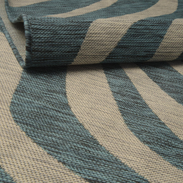 Teal 10' x 10' Outdoor Safari Square Area Rug Weather Resistant for Patio, Deck, Terrace, Balcony, Porch Animal Print Wildlife Nature Carpet for Sale at Rug Engine