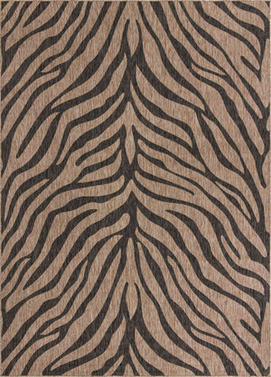 Natural 10' x 14' 1 Outdoor Safari Rectangle Area Rug Weather Resistant for Patio, Deck, Terrace, Balcony, Porch Animal Print Wildlife Nature Carpet for Sale at Rug Engine