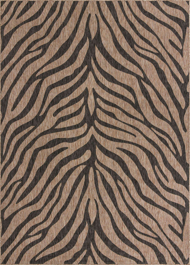 Natural 10' x 14' 1 Outdoor Safari Rectangle Area Rug Weather Resistant for Patio, Deck, Terrace, Balcony, Porch Animal Print Wildlife Nature Carpet for Sale at Rug Engine
