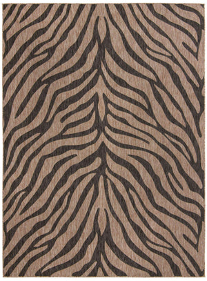 Natural 9' x 12' Outdoor Safari Rectangle Area Rug Weather Resistant for Patio, Deck, Terrace, Balcony, Porch Animal Print Wildlife Nature Carpet for Sale at Rug Engine