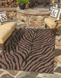 Natural 2' x 3' 1 Outdoor Safari Rectangle Area Rug Weather Resistant for Patio, Deck, Terrace, Balcony, Porch Animal Print Wildlife Nature Carpet for Sale at Rug Engine