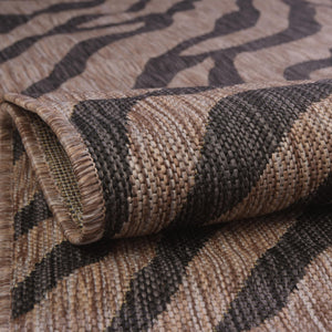 Natural 9' x 12' Outdoor Safari Rectangle Area Rug Weather Resistant for Patio, Deck, Terrace, Balcony, Porch Animal Print Wildlife Nature Carpet for Sale at Rug Engine
