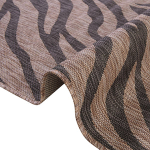 Natural 2' x 3' 1 Outdoor Safari Rectangle Area Rug Weather Resistant for Patio, Deck, Terrace, Balcony, Porch Animal Print Wildlife Nature Carpet for Sale at Rug Engine