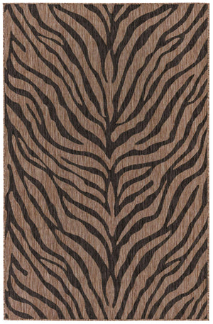 Natural 5' 3 x 8' Outdoor Safari Rectangle Area Rug Weather Resistant for Patio, Deck, Terrace, Balcony, Porch Animal Print Wildlife Nature Carpet for Sale at Rug Engine