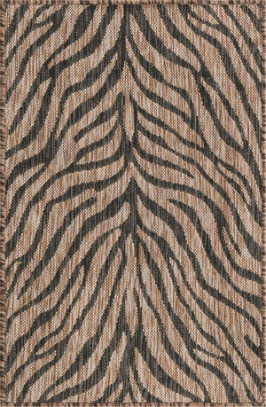 Natural 2' x 3' 1 Outdoor Safari Rectangle Area Rug Weather Resistant for Patio, Deck, Terrace, Balcony, Porch Animal Print Wildlife Nature Carpet for Sale at Rug Engine