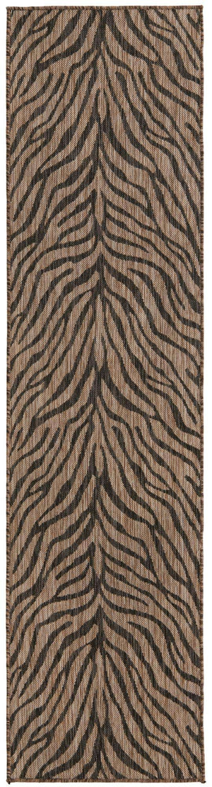 Natural 2' x 8' Outdoor Safari Runner Area Rug Weather Resistant for Patio, Deck, Terrace, Balcony, Porch Animal Print Wildlife Nature Carpet for Sale at Rug Engine