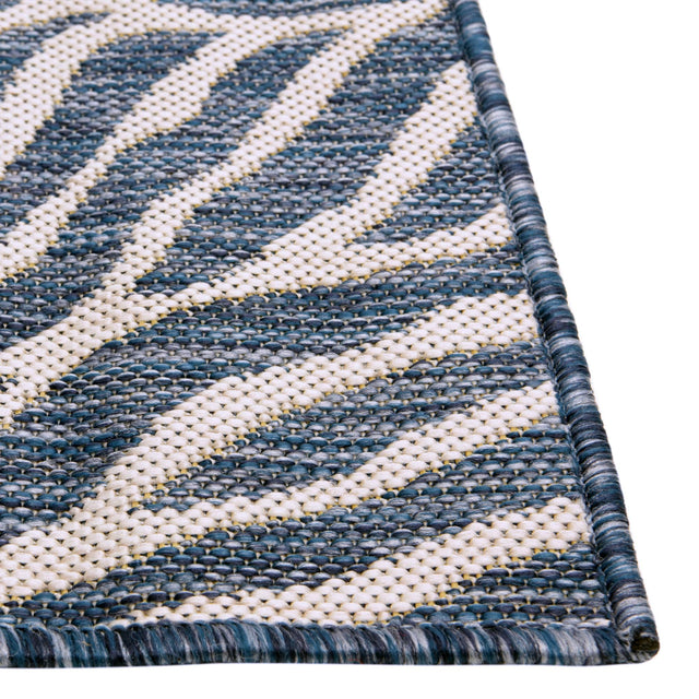 Blue 10' x 14' 1 Outdoor Safari Rectangle Rug