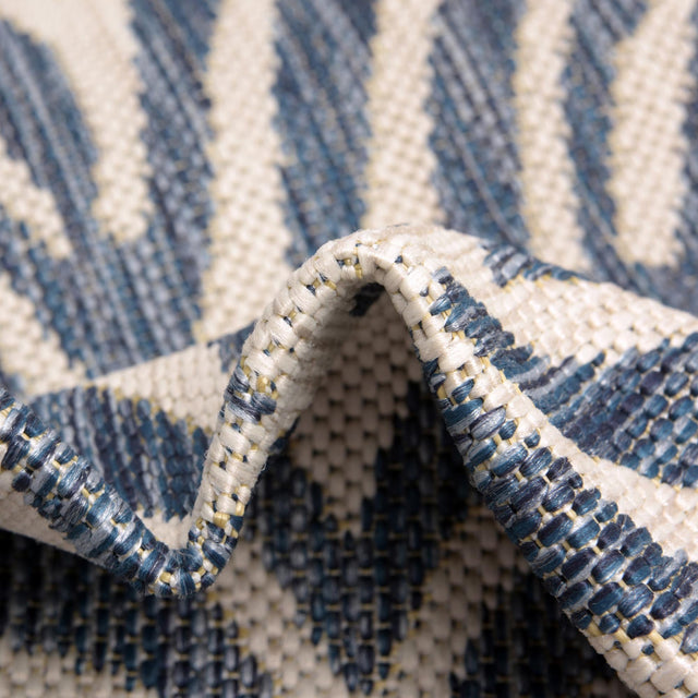 Blue 10' x 14' 1 Outdoor Safari Rectangle Rug