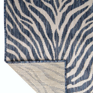 Blue 10' x 14' 1 Outdoor Safari Rectangle Rug