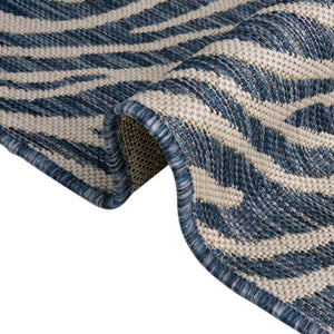 Blue 10' x 14' 1 Outdoor Safari Rectangle Rug