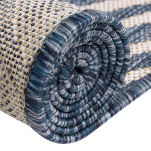 Blue 10' x 14' 1 Outdoor Safari Rectangle Rug
