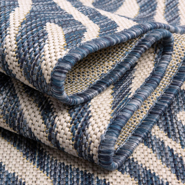 Blue 7' 10 x 11' Outdoor Safari Rectangle Area Rug Weather Resistant for Patio, Deck, Terrace, Balcony, Porch Animal Print Wildlife Nature Carpet for Sale at Rug Engine