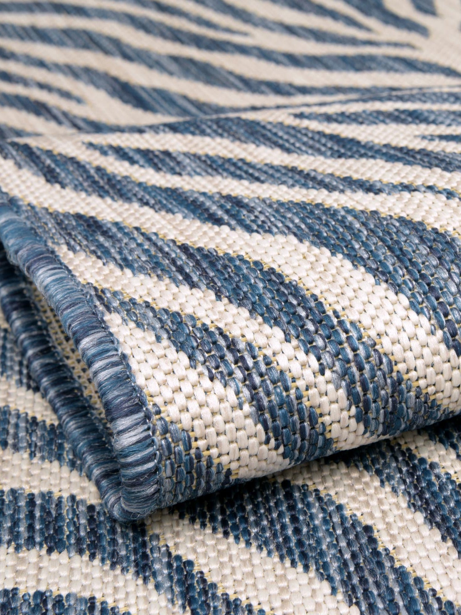 Blue 3' 1 x 3' 1 Outdoor Safari Round Area Rug Weather Resistant for Patio, Deck, Terrace, Balcony, Porch Animal Print Wildlife Nature Carpet for Sale at Rug Engine