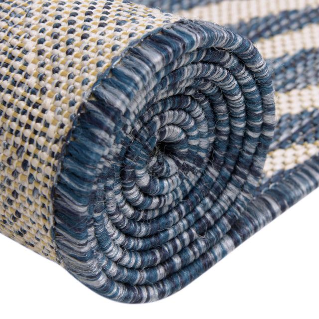 Blue 2' 7 x 10' Outdoor Safari Runner Area Rug Weather Resistant for Patio, Deck, Terrace, Balcony, Porch Animal Print Wildlife Nature Carpet for Sale at Rug Engine