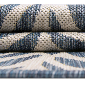 Blue 2' 7 x 10' Outdoor Safari Runner Area Rug Weather Resistant for Patio, Deck, Terrace, Balcony, Porch Animal Print Wildlife Nature Carpet for Sale at Rug Engine