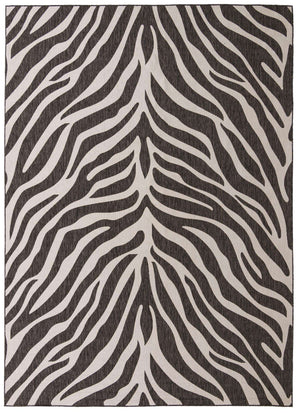 White 10' x 14' 1 Outdoor Safari Rectangle Area Rug Weather Resistant for Patio, Deck, Terrace, Balcony, Porch Animal Print Wildlife Nature Carpet for Sale at Rug Engine