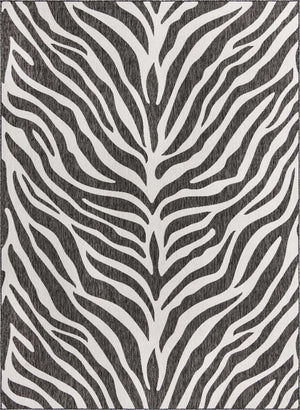 White 8' x 11' Outdoor Safari Rectangle Rug
