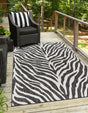 White 3' 1 x 5' 3 Outdoor Safari Rectangle Rug