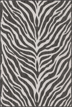 White 4' 1 x 6' 1 Outdoor Safari Rectangle Area Rug Weather Resistant for Patio, Deck, Terrace, Balcony, Porch Animal Print Wildlife Nature Carpet for Sale at Rug Engine