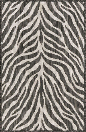 White 2' x 3' 1 Outdoor Safari Rectangle Area Rug Weather Resistant for Patio, Deck, Terrace, Balcony, Porch Animal Print Wildlife Nature Carpet for Sale at Rug Engine