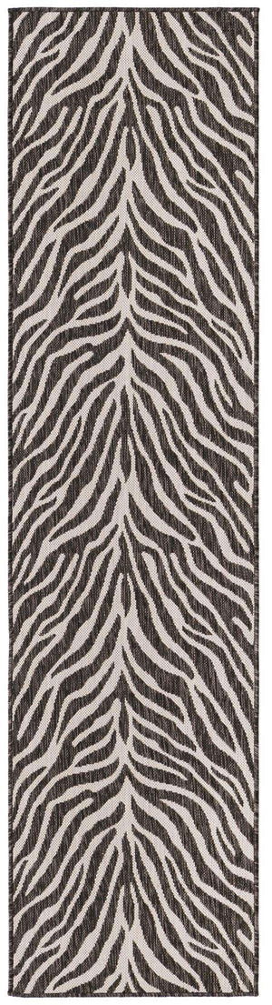 White 2' x 8' Outdoor Safari Runner Area Rug Weather Resistant for Patio, Deck, Terrace, Balcony, Porch Animal Print Wildlife Nature Carpet for Sale at Rug Engine